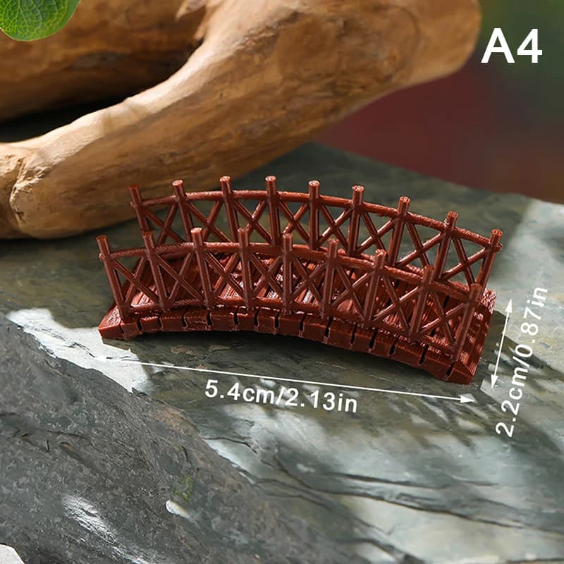 Statue de pont chinois, Micro paysage, bonsaï d'aquarium, pavillon de rocaille en plastique, Archite