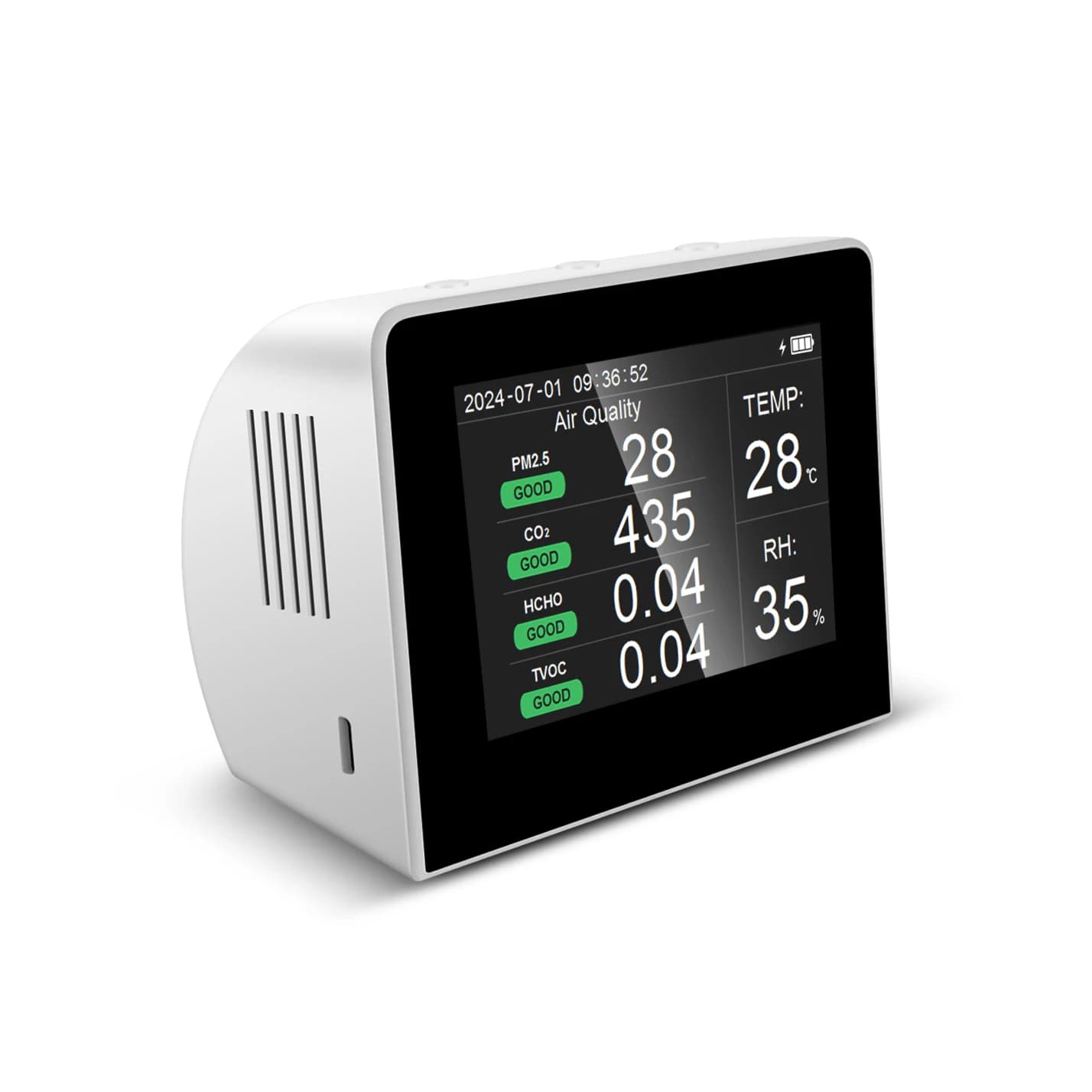 Détecteur de qualité de l'air K6-D CO2 PM2.5 Formaldéhyde TVOC Température Humidité permission de la