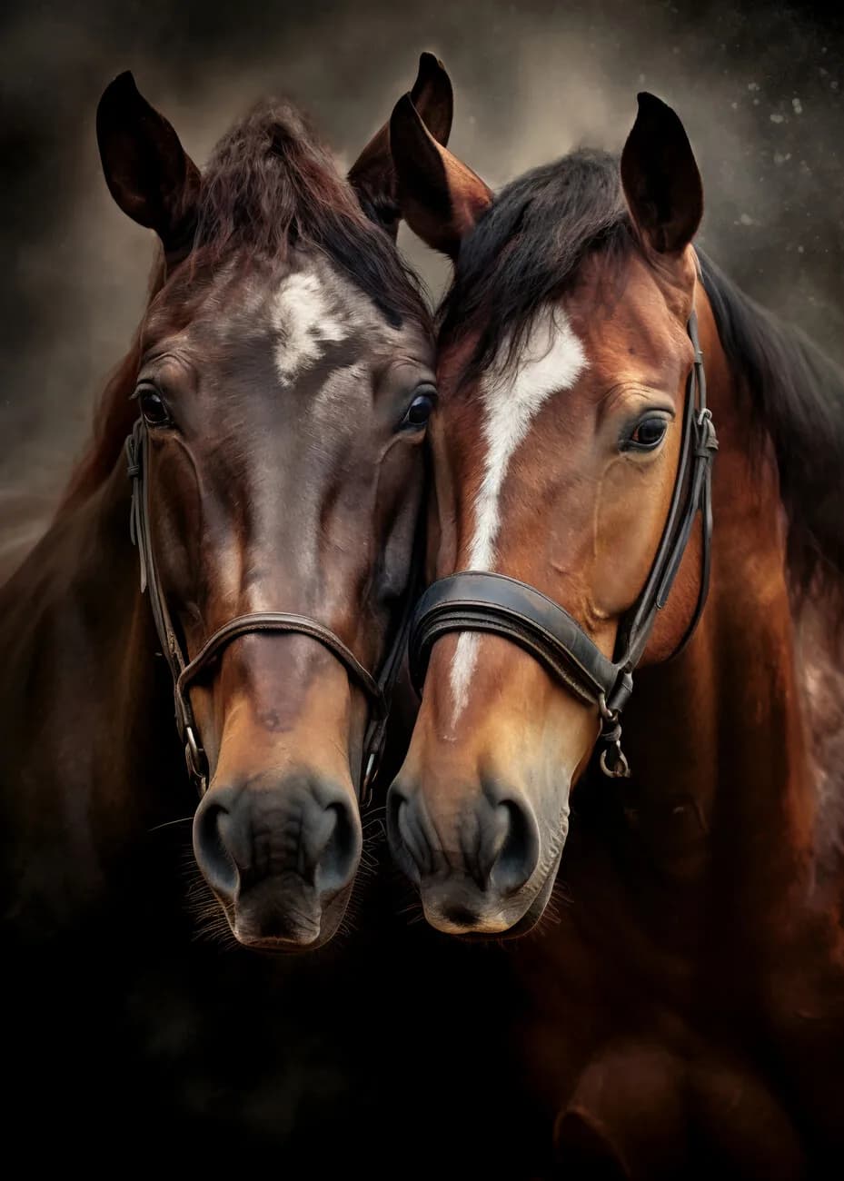 Affiche sur toile de cheval d'animaux sauvages, peinture de Portrait de cheval moderne, affiche mode