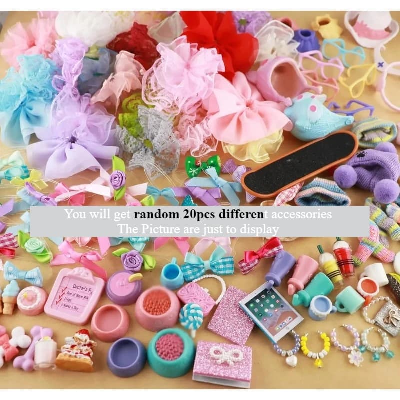 Accessoires pour animaux de compagnie lps, (20 pièces aléatoires), chapeau, écharpe, veste, robe, ju