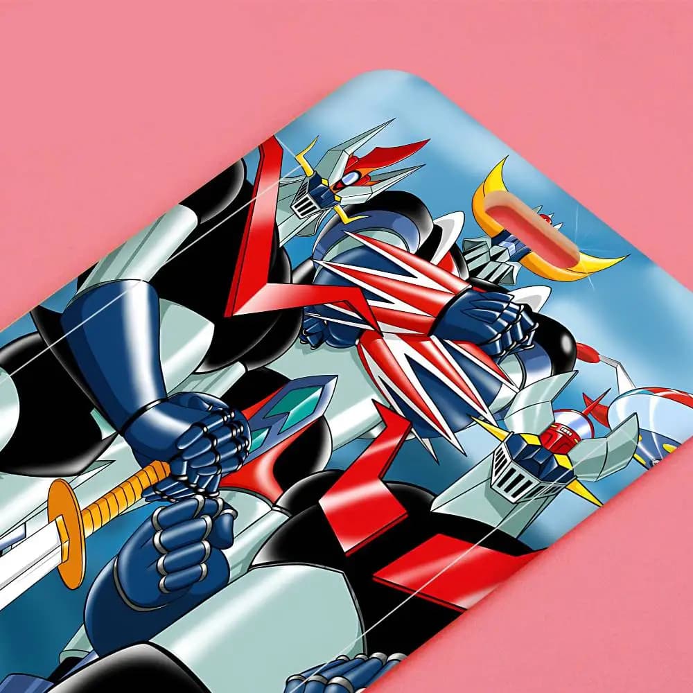 Porte-badge unisexe G-Goldorak Robot OVNI de dessin animé avec cordon pour carte d'identité, pour af