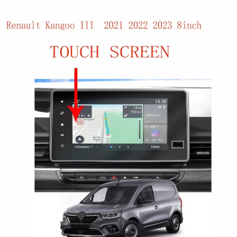 Unité principale de navigation par satellite avec écran tactile, Renault Trafic Oke, Goo 3, Duster, 