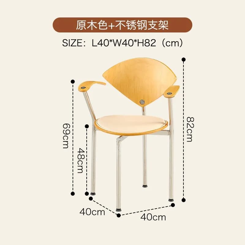 Style médiéval, chaise de salle à manger, maison, design, acier inoxydable, simple, nordique, décont