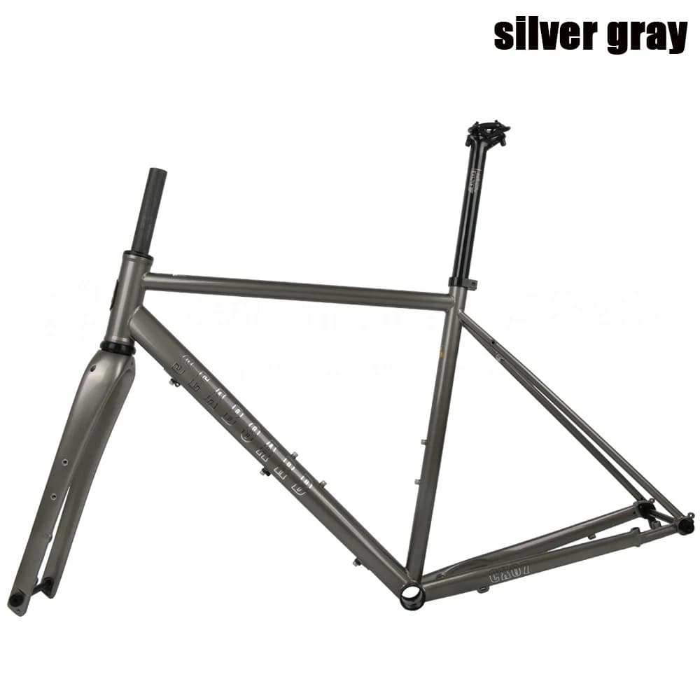 Vélo de gravier Seaboard CX07 avec cadre en acier, fourche avant en fibre de carbone, frein à disque