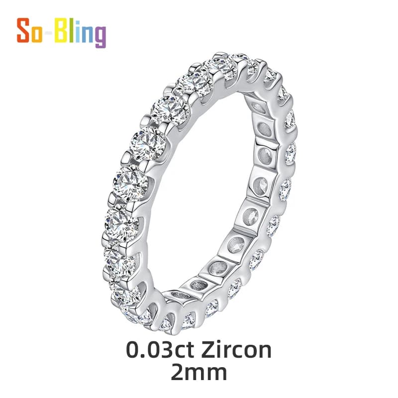 So-Bling – bagues en argent Sterling S925 pour femmes, élégantes et fines, en zircone cubique, bijou