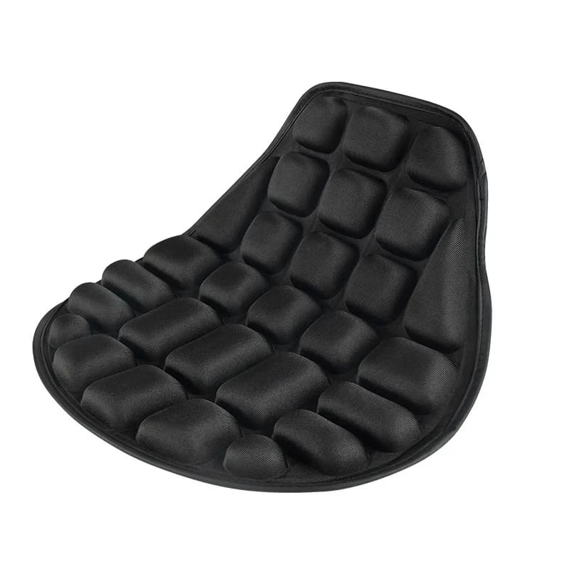 Coussin de siège 3D pour moto, en mousse noire, doux, confortable, respirant, housses de siège en EV