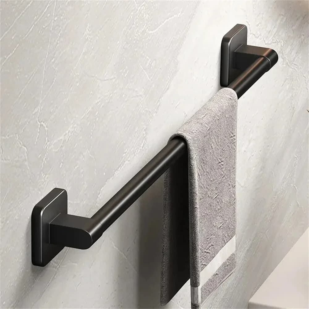 Porte-serviettes mural, support de rangement pour salle de bain, sans perçage, barre horizontale, ac