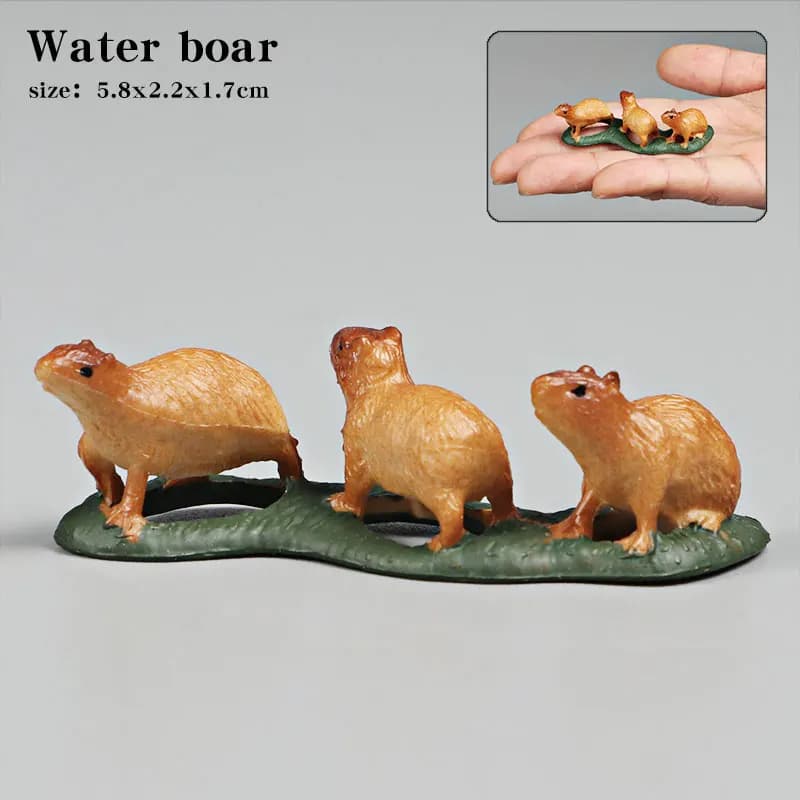 Capybara modèle animaux sauvages Simulation rongeur figurine mignon enfant jouet pour Collection