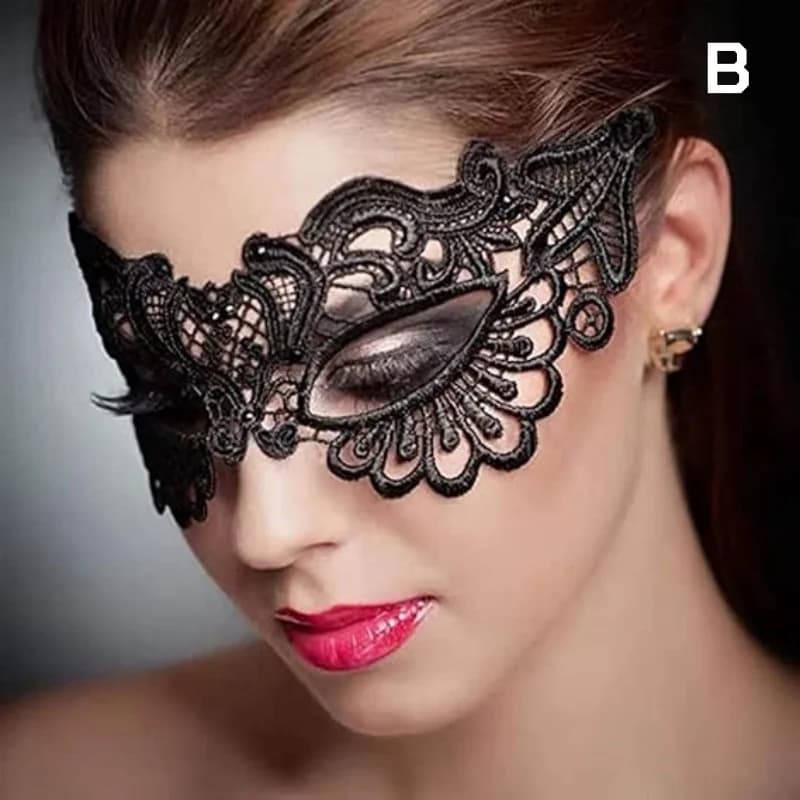 Mordarli Masque de mascarade pour femme Masque pour les yeux en dentelle pour Halloween Costume Part