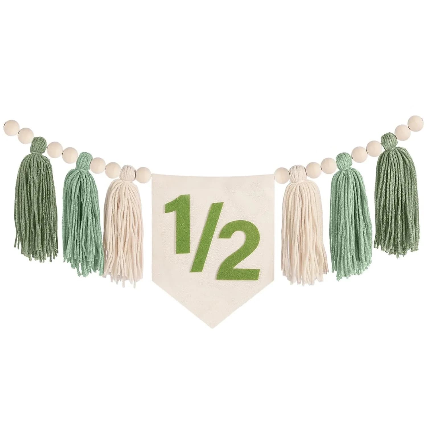 Décorations d'anniversaire 1/2, bannière de chaise haute à pampilles d'anniversaire de 6 mois pour g