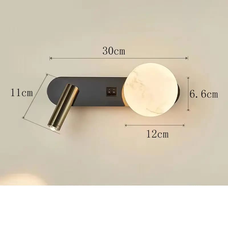 Lampe murale minimaliste nordique moderne noir et blanc, lampe décorative pour salon, canapé, mur de