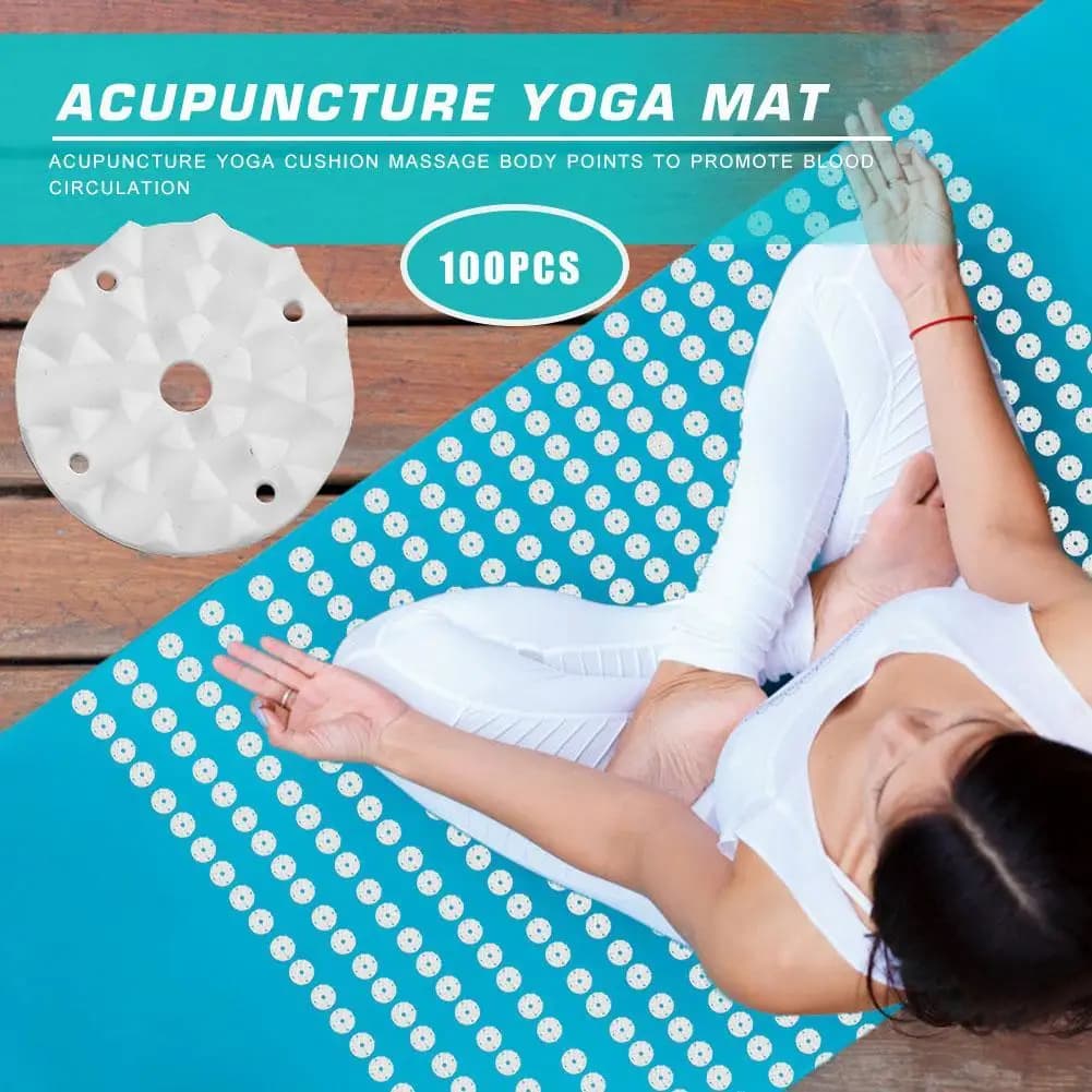 Accessoires pour tapis de yoga : Picots d'acupression en plastique, petits, type lotus, pour tapis d