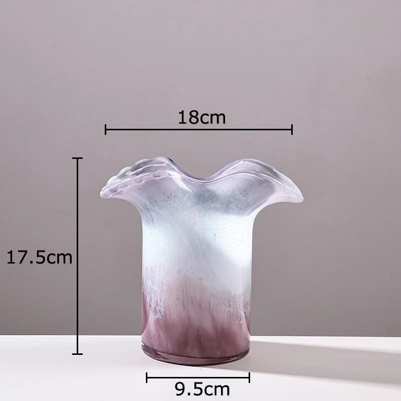 Vase en verre à bulles en forme de feuille, pot de culture hydroponique, décoration de table, arrang
