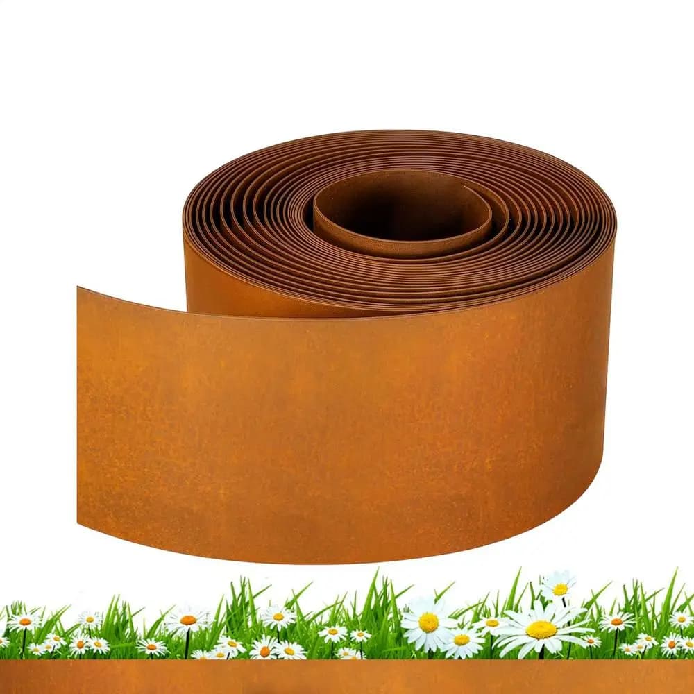 Bordure de jardin en acier résistant aux intempéries, découpable, pour pelouse, serre intérieure, co