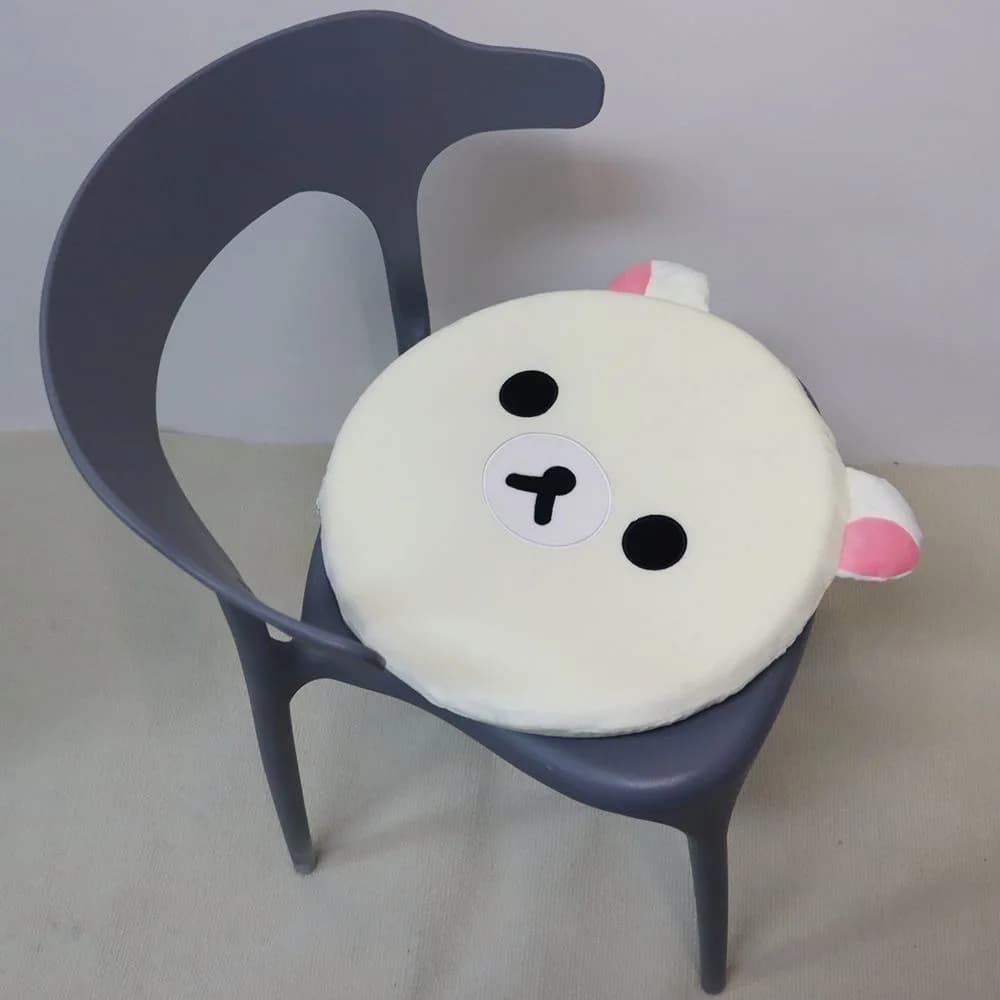 Nouveau coussin de siège en peluche Rilakkuma, rembourrage en éponge douce, amovible et lavable, pou