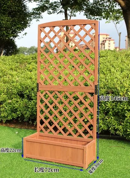Support de fleurs en bois massif pour balcon avec balustrade, jardinière décorative pour cour extéri