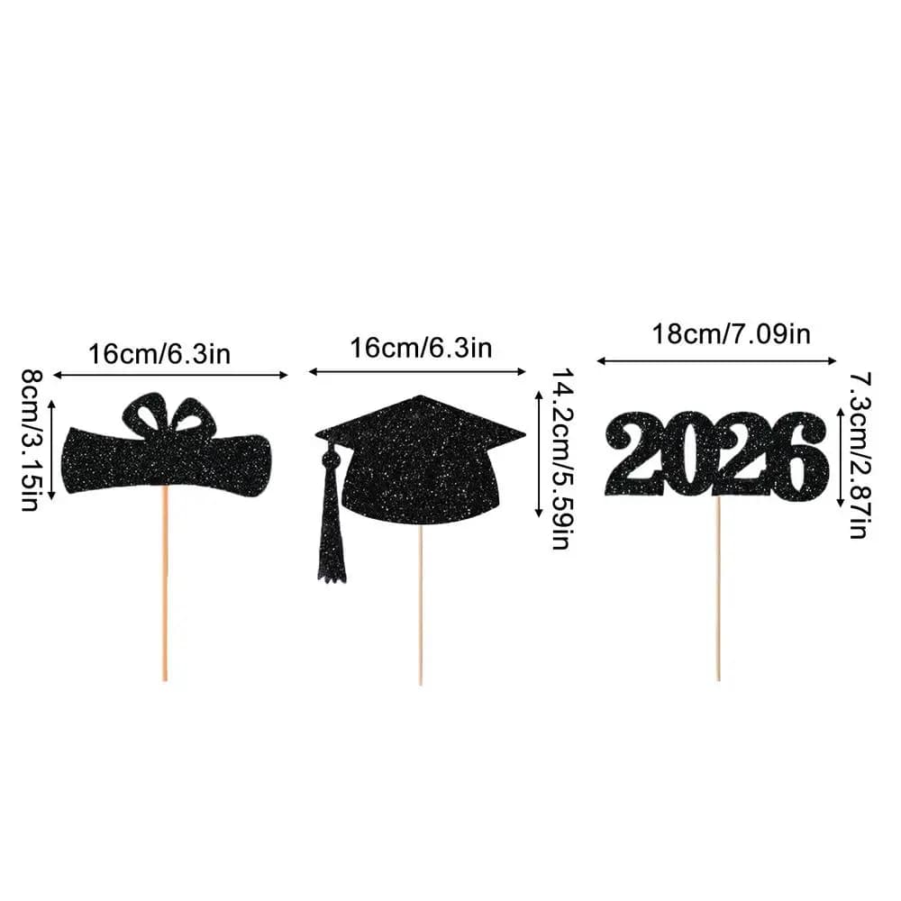 Décorations de saison de remise des diplômes 2026 : Décoration de gâteau de remise des diplômes pour