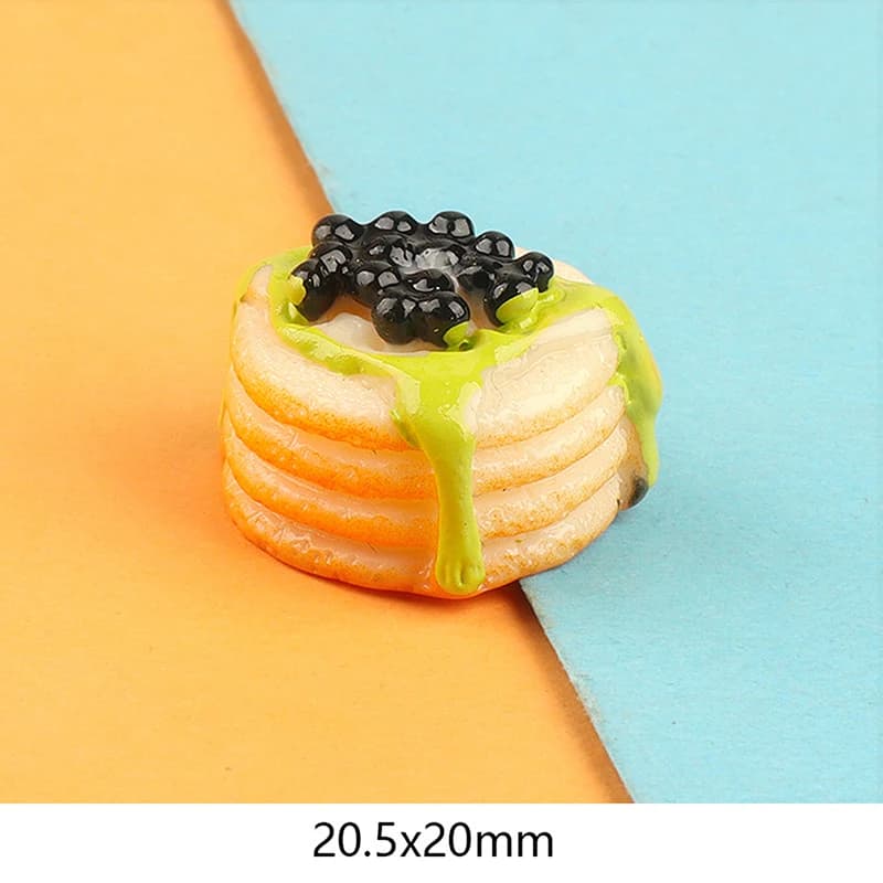 Accessoires en résine pour maison de poupée, gâteau aux fruits, crème glacée, crème alimentaire, bor
