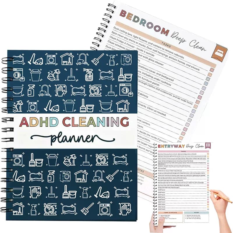 Planificateur de nettoyage THD pour adultes et adolescents – Calendrier et liste de contrôle du nett