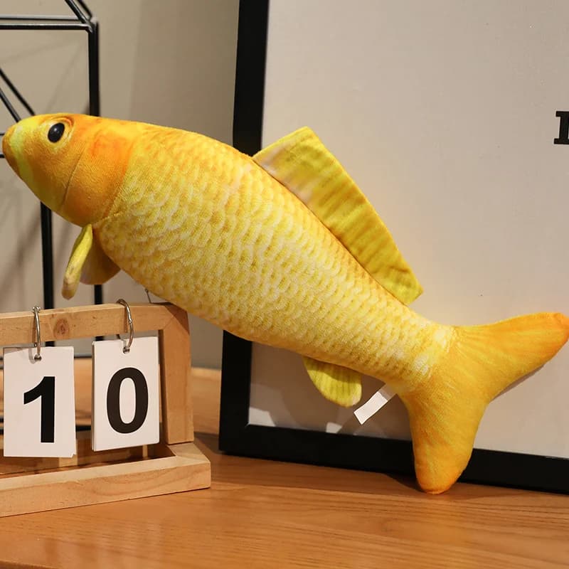 Coussin en peluche Poisson Koi coloré 30/40/60cm – Rouge, Doré, Noir, Blanc – Animal aquatique rembo