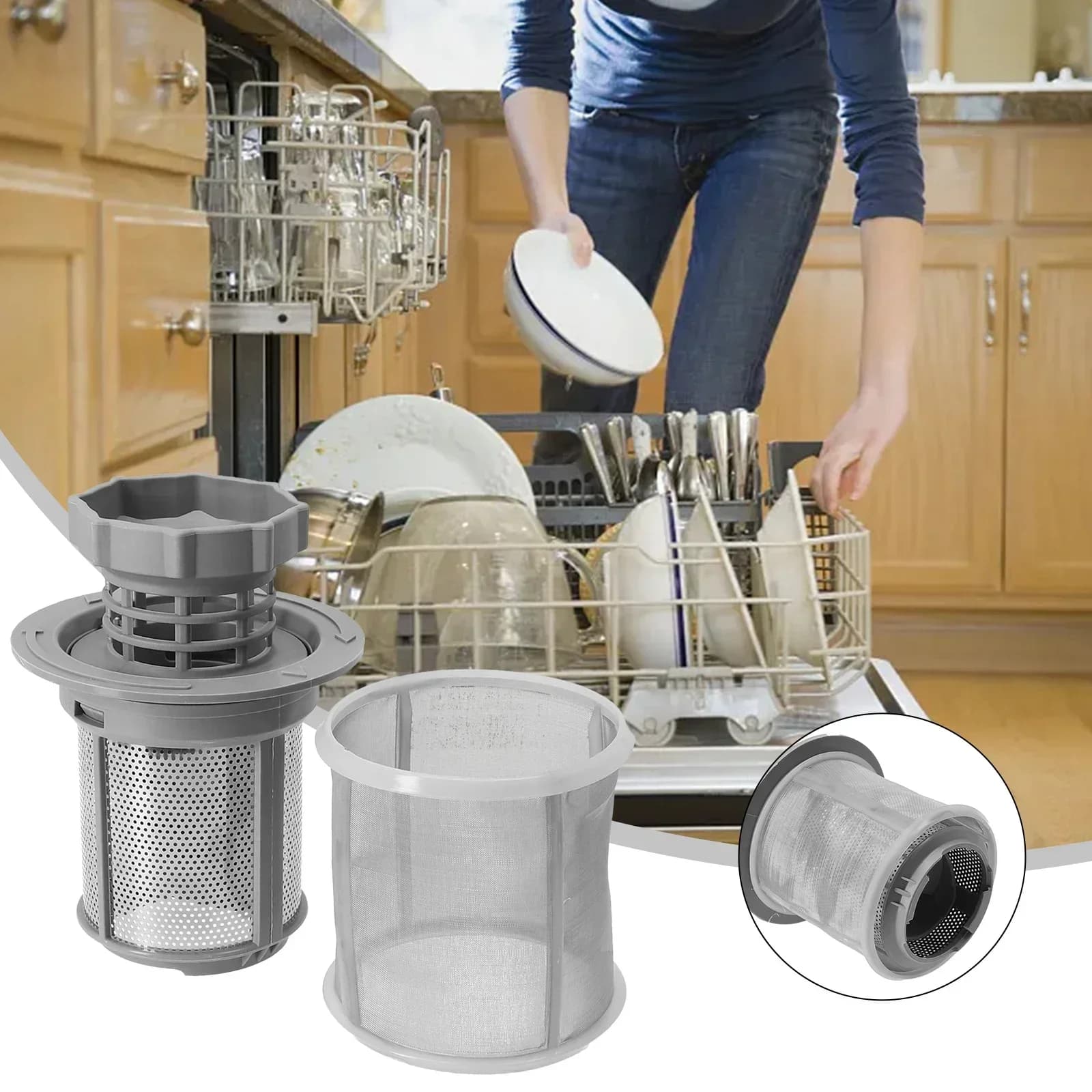 Ensemble de filtres à mailles de rechange pour lave-vaisselle Bosch, pièce de rechange pour appareil