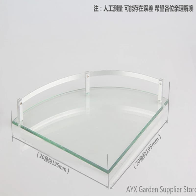 HOGlass-Support d'étagère triangulaire pour bain-douche, couche unique, style moderne, étagères en v