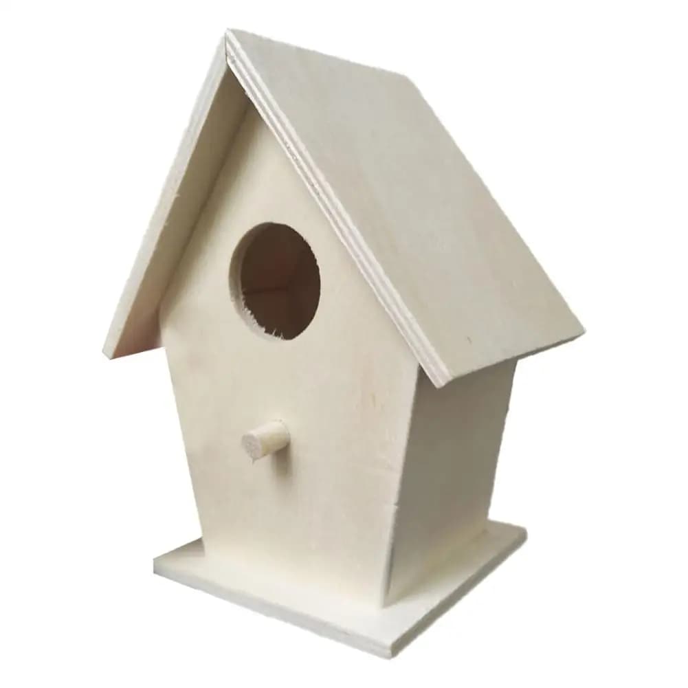 Nid d'oiseau en bois créatif, mini cage à oiseaux en bois, nichoir extérieur suspendu, boîte à oisea