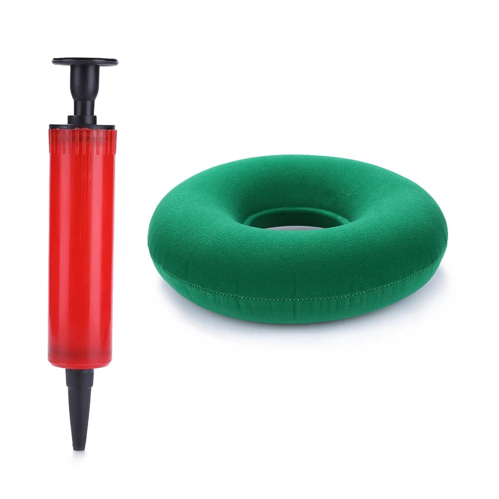 Coussin de siège médical de soutien de hanche, coussin de massage gonflable avec pompe, anneau rond,