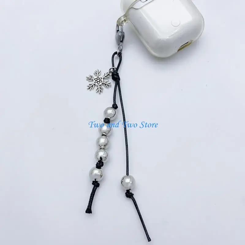 HX6F Black Cord Snowflake Pendant Téléphone à mode
