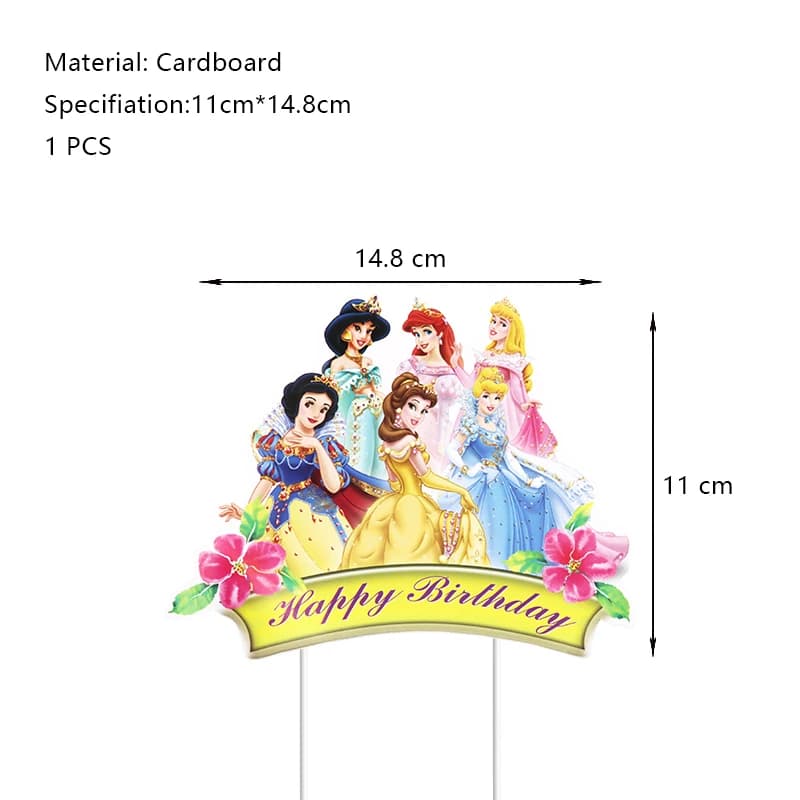 Décoration de fête d'anniversaire princesse Disney, ballon en aluminium pour enfants, fournitures d'
