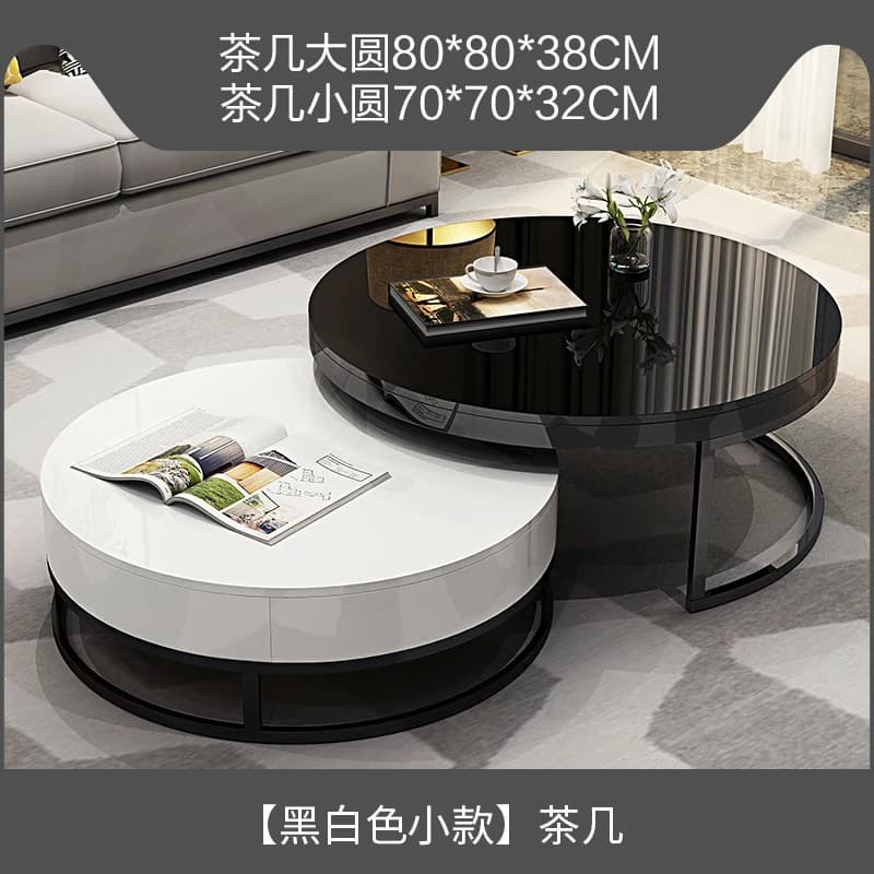 Design nordique Table basse relié organisateur Magazine Unique Table basse salon rond Tavolino Da Sa