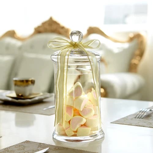 Bocal à bonbons en verre transparent, bocal de stockage, affichage de mariage, bocaux décoratifs, st