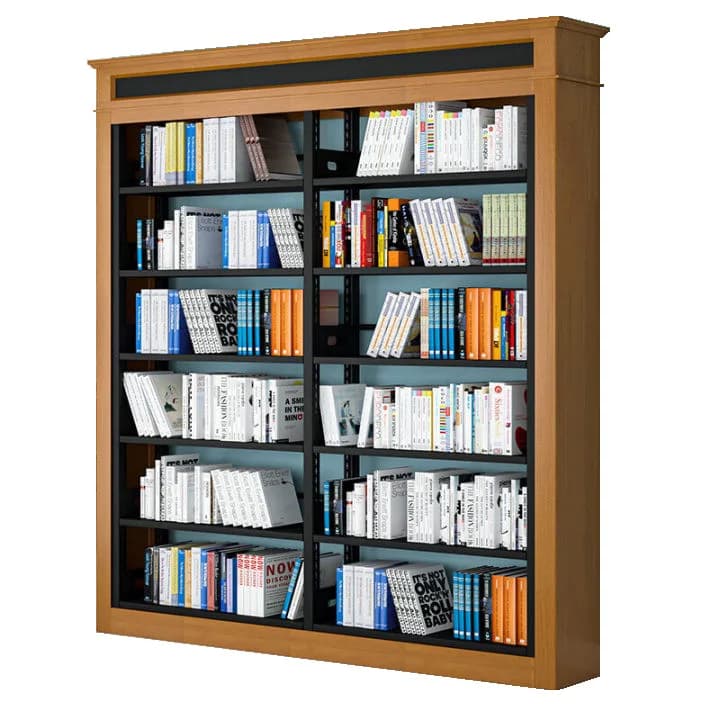 Bibliothèque étagères en acier et bois salle de lecture scolaire librairie Sisyphus présentoirs de r