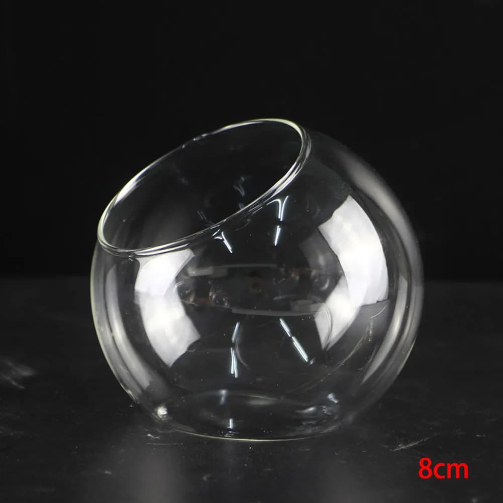 8/10/12 cm Micro paysage Vase en verre plante succulente Terrarium conteneur Pot de fleur Vase Mini 