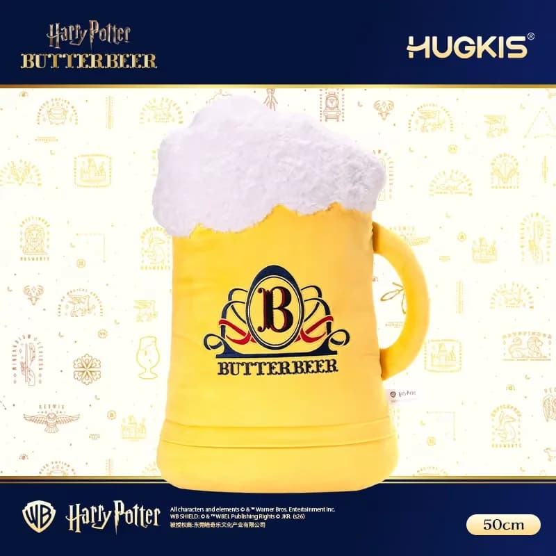 HUGKIS & Harry Potter Butterbeer Plush Pillow Wizarding World Cartoon Soft Plush Cushion Keychain Gi
