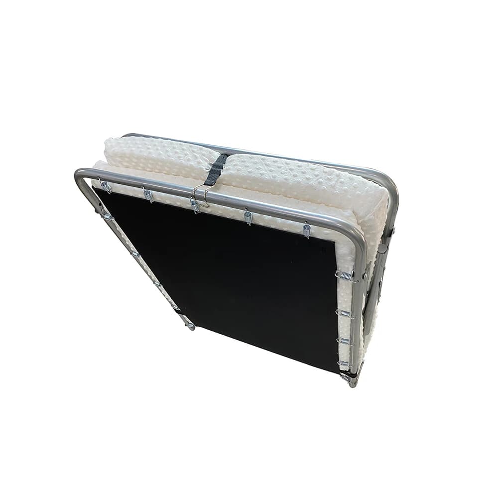 Lit simple en fer pliant, cadre de lit en toile avec matelas, meubles de chambre à coucher