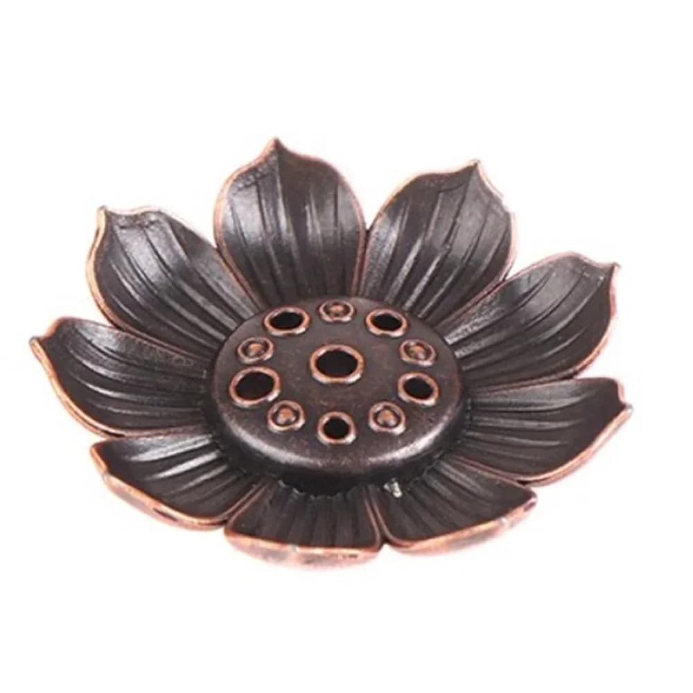 1 pièces ustensiles bouddhistes brûleur d'encens Lotus encensoir alliage bois de santal ameublement 