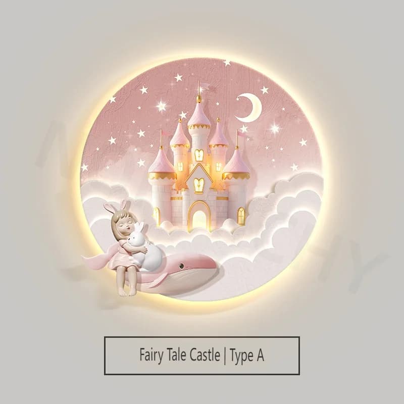 Lampe murale décorative pour chambre d'enfant, tableau suspendu pour chambre de fille, nouvelle lamp