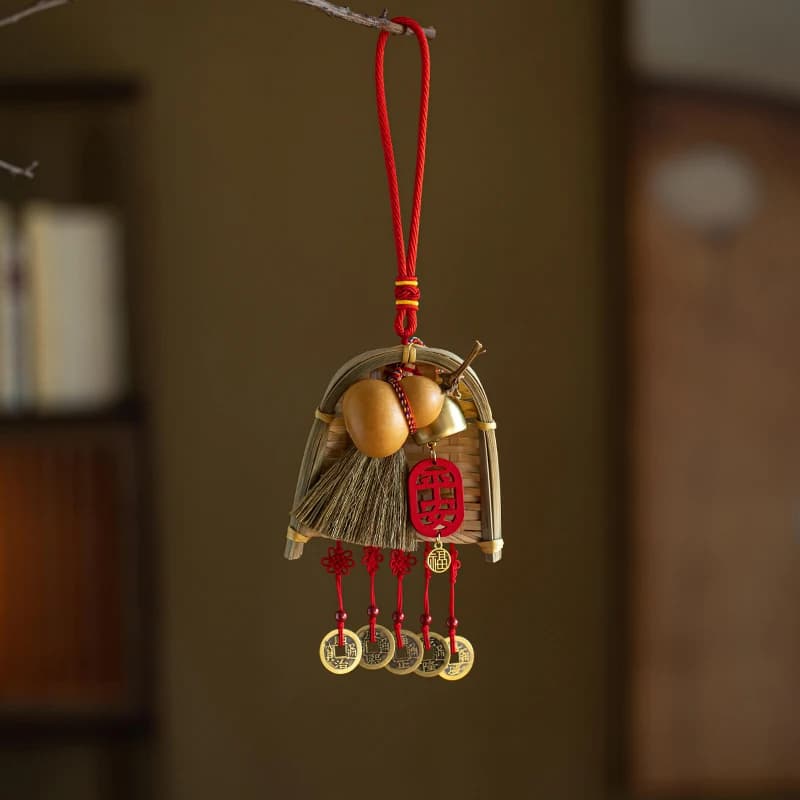 Décoration chauffante pour la maison, gourde naturelle, pelle à poussière, pendentif de balai, aména