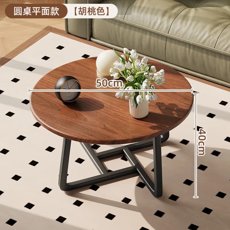 Petites Tables basses rondes en bois, Tables basses à manger modernes, meubles simples et modernes, 