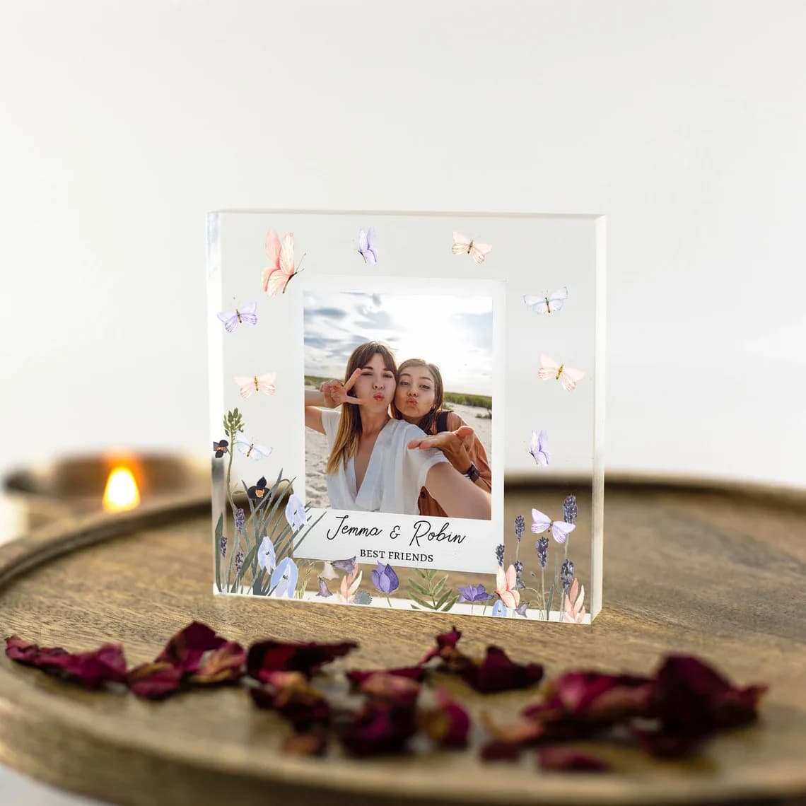 Bloc acrylique personnalisé avec photo gratuite, cadeaux personnalisés pour amis, parents, retraite,