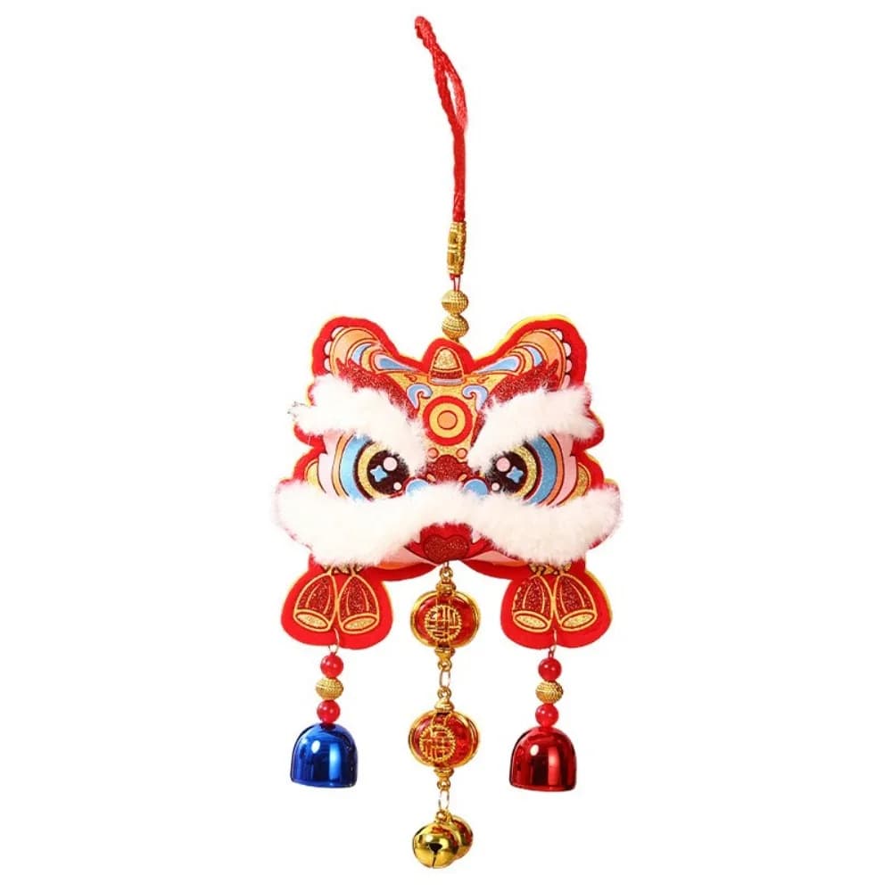 Décoration traditionnelle du nouvel an chinois, carillon éolien de bénédiction du Lion de réveil ave