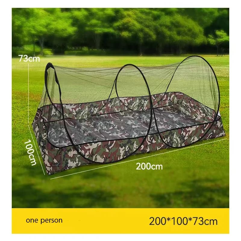 Moustiquaire portable pliable avec fermeture éclair inférieure pour empêcher les piqûres de moustiqu