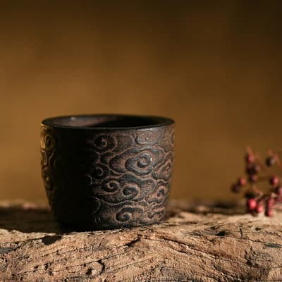 Pot à bonsaï sculpté en forme de nuage d'argile en céramique, Vase de Table, jardin, décoration de l