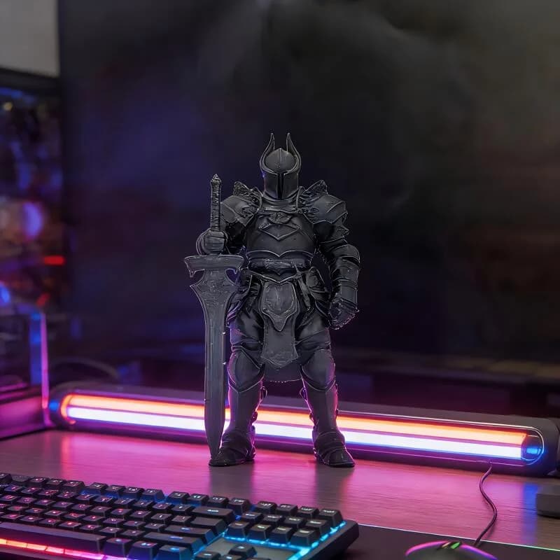 Nouvelle Statue de Samouraï Blindé Portant un Épée, Ornement Décoratif de Bureau à Texture Très Déta