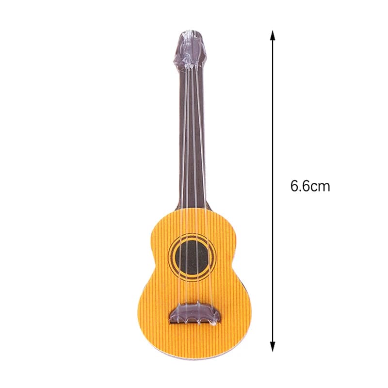Modèle d'instrument de musique miniature pour maison de poupée 1:12, guitare classique, décoration d