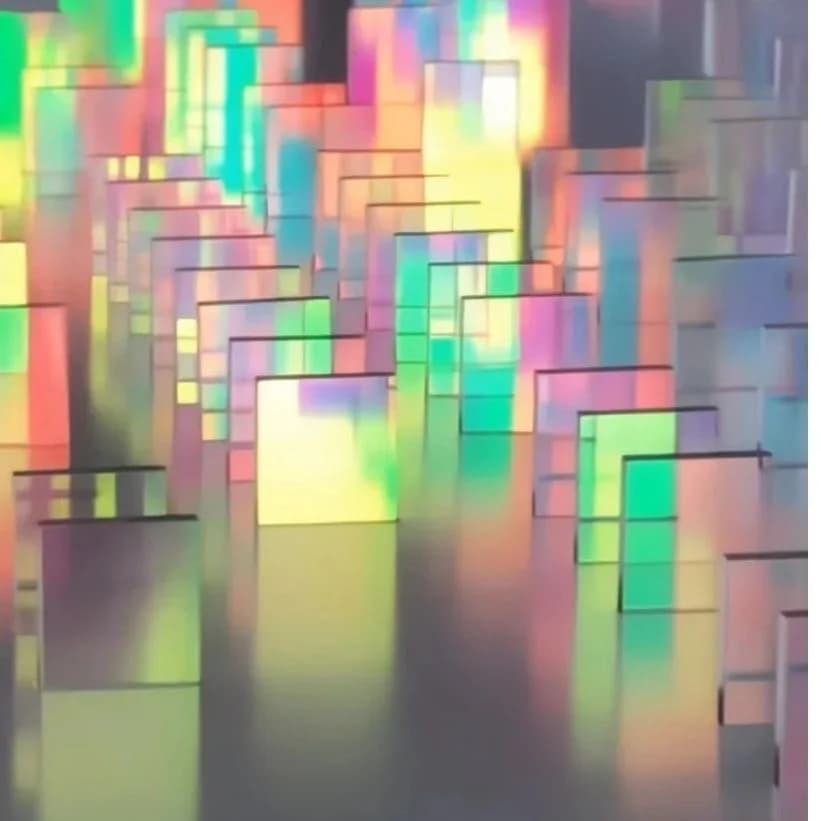 Panneau arc-en-ciel en plexiglas Laser de forme carrée, acrylique (PMMA), cercle irisé/radiant, Oргс