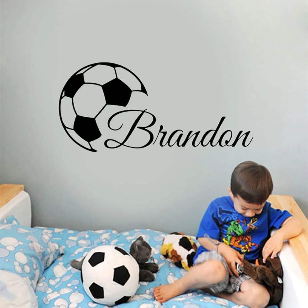 Autocollant Mural amovible papier peint Football autocollant Mural vinyle décor à la maison chambre 