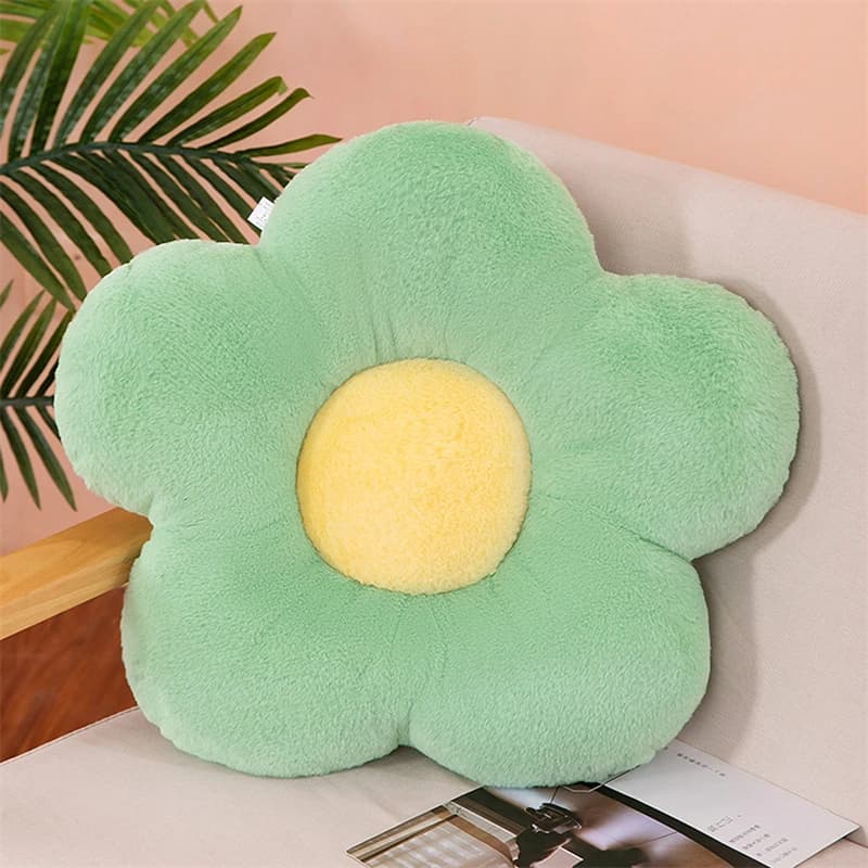Coussin en peluche à cinq pétales de fleurs, 12/35cm, décor de chambre Girly, oreiller tournesol, ba