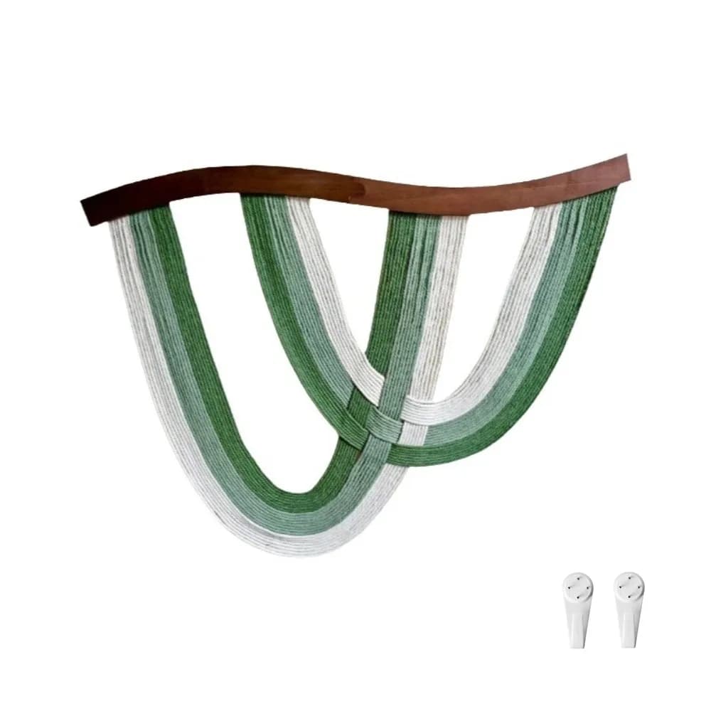 Décoration murale bohème vintage en bois, tapisserie rétro tissée au fil, suspension murale esthétiq